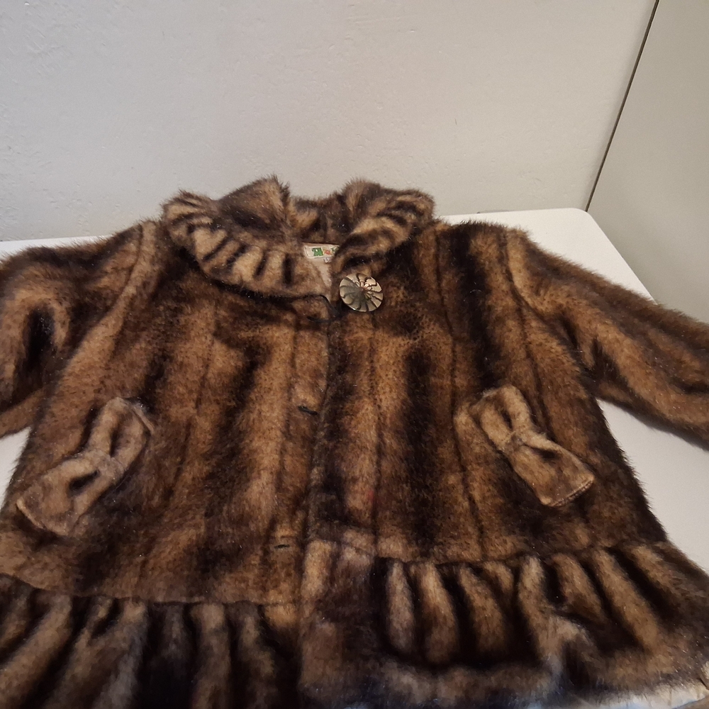 Cozy Brown Faux Fur Kids Coat